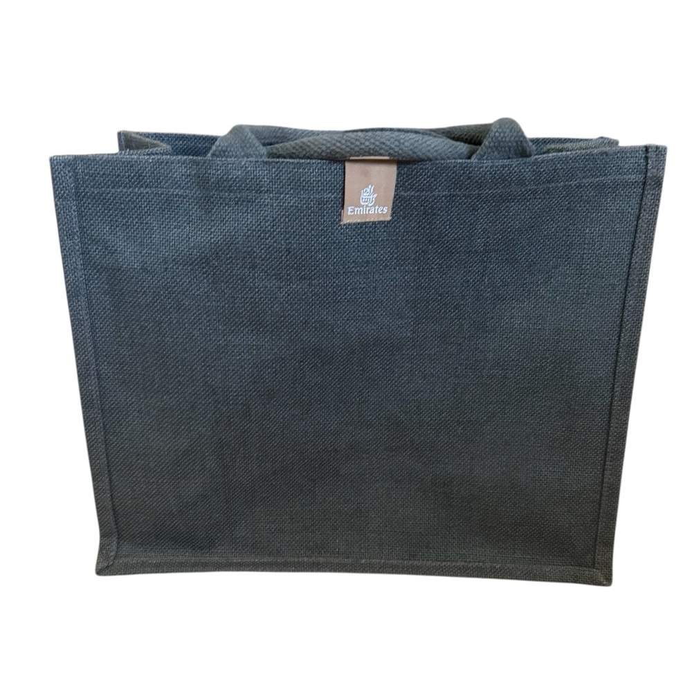 Emirates Gray First Class Jute Tote Bag